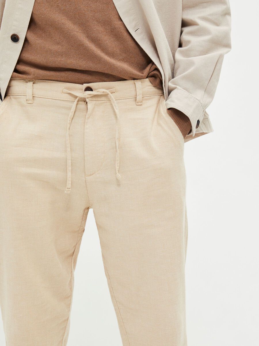 SELECTED Brody Linen Pants Incense TWOJAYS