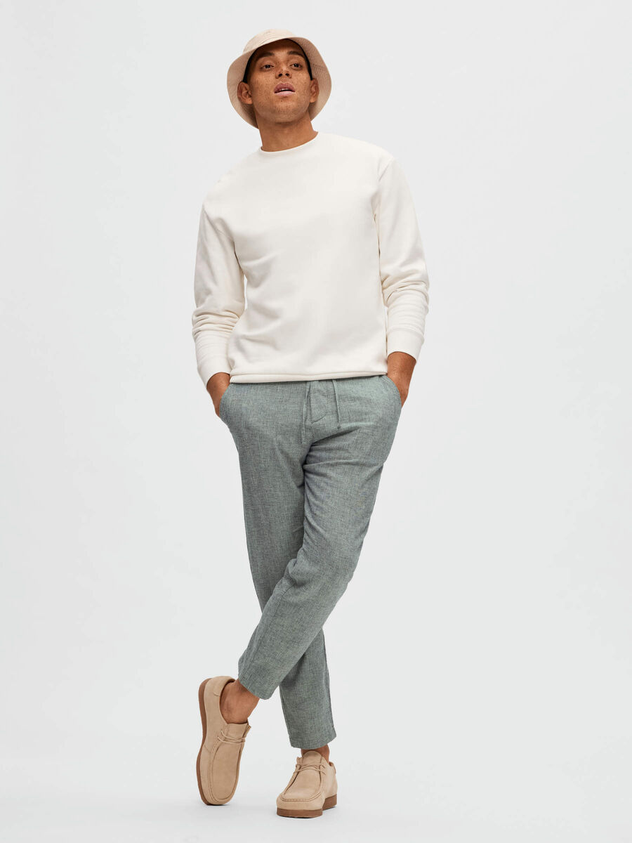 SELECTED Brody Linen Pants Sky Captain TWOJAYS