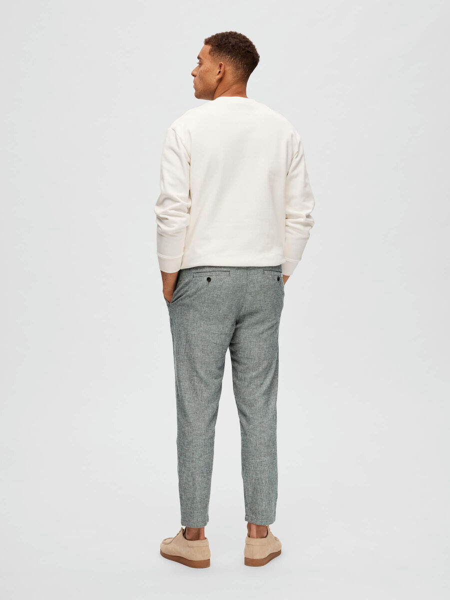 SELECTED Brody Linen Pants Sky Captain TWOJAYS