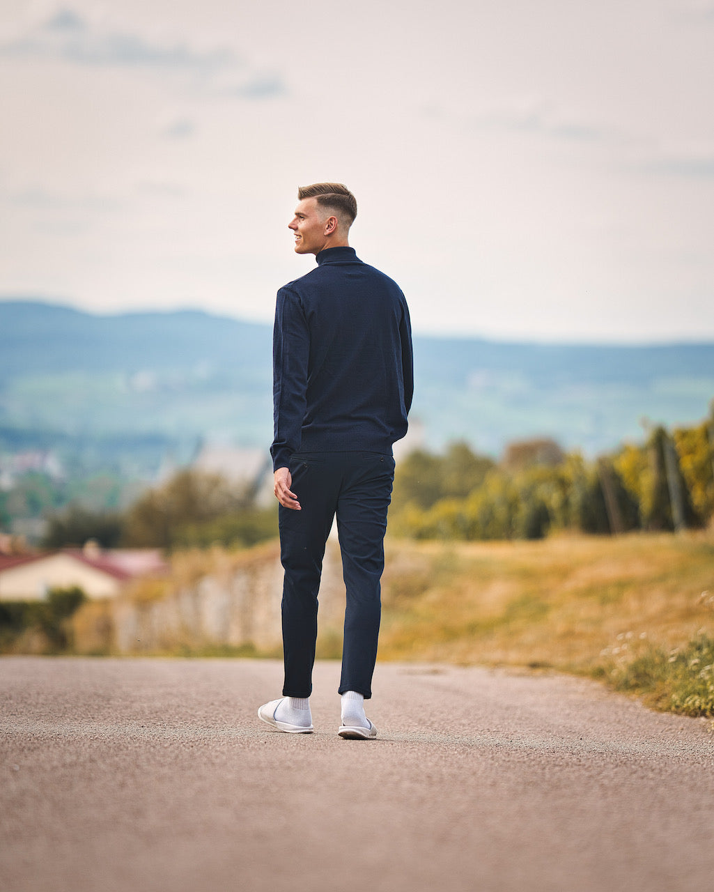 Les Deux Edward Cashton Rollneck Pullover Dark Navy TWOJAYS