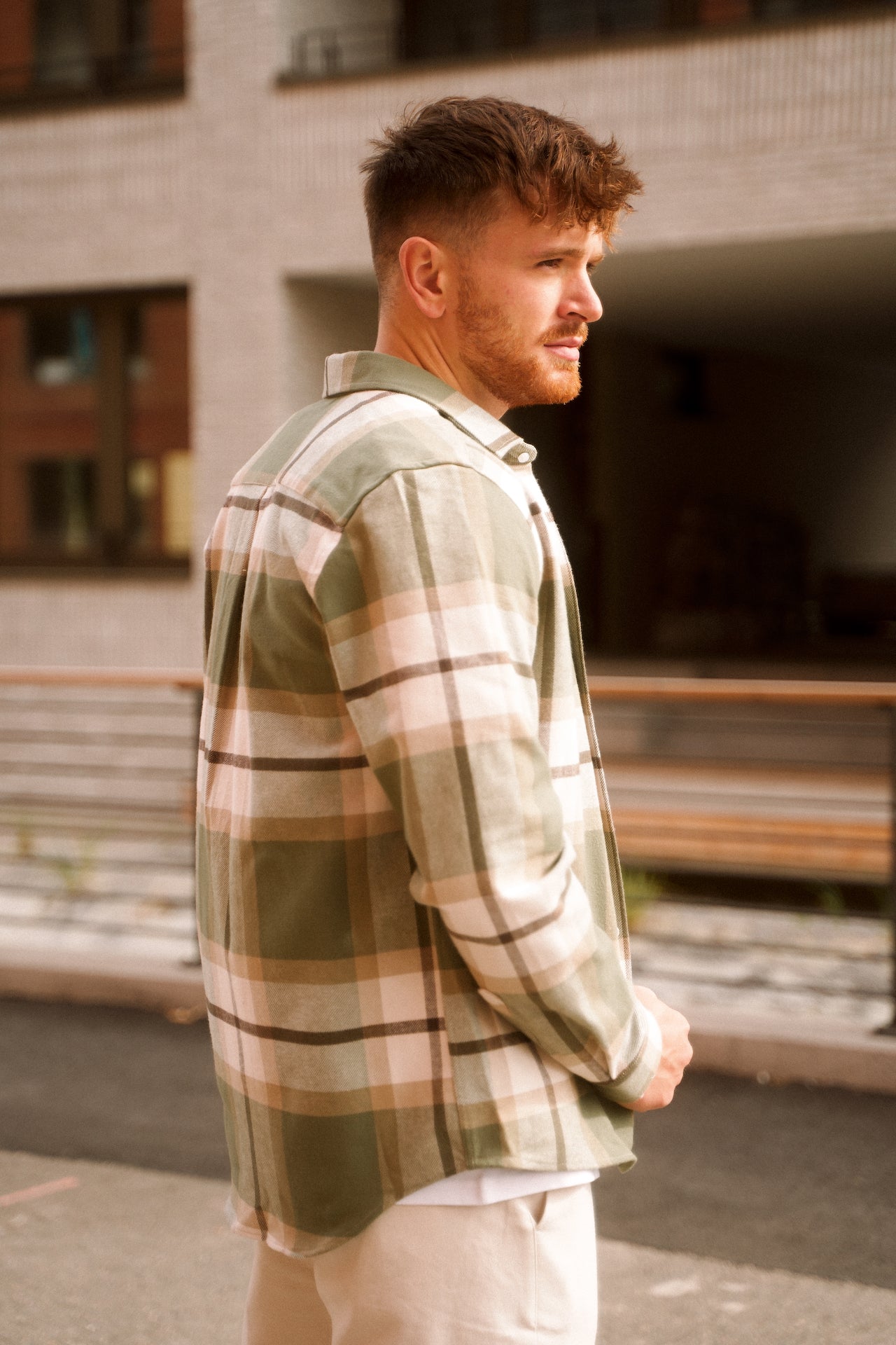 Les Deux Jeremy Flannel Shirt Olive Night/Laed Grey TWOJAYS