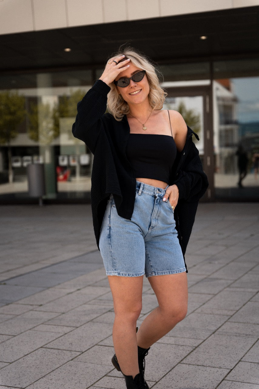 Hemdbluse Musselin kurz TWOJAYS
