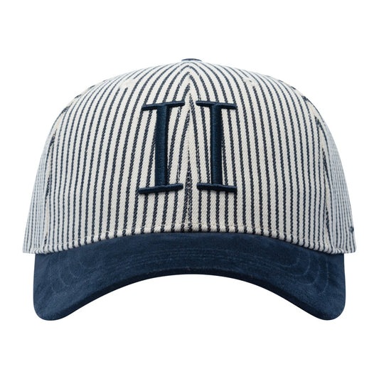 Les Deux Encore Stripe Baseball Cap Off White / Dark Navy Stripe TWOJAYS