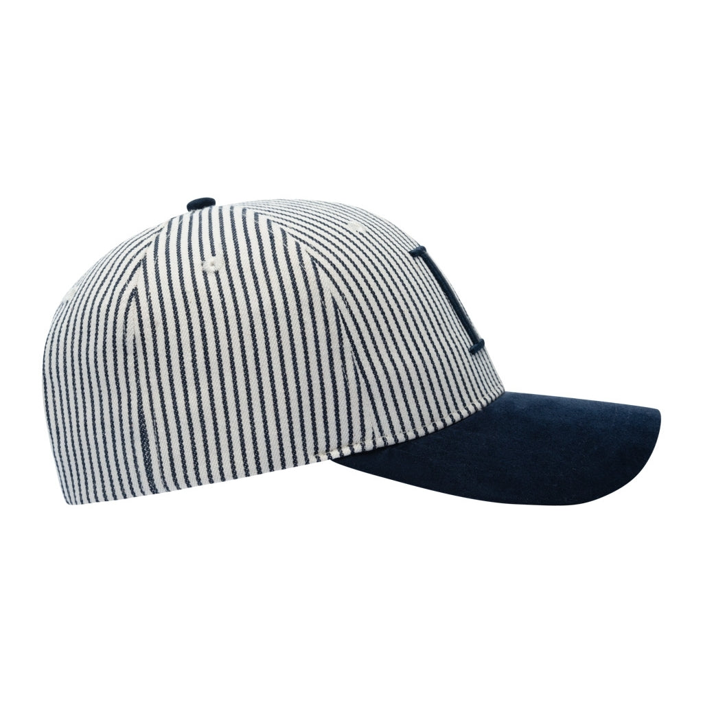 Les Deux Encore Stripe Baseball Cap Off White / Dark Navy Stripe TWOJAYS
