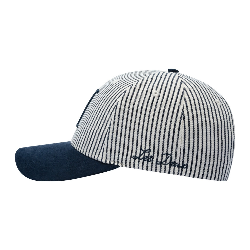 Les Deux Encore Stripe Baseball Cap Off White / Dark Navy Stripe TWOJAYS