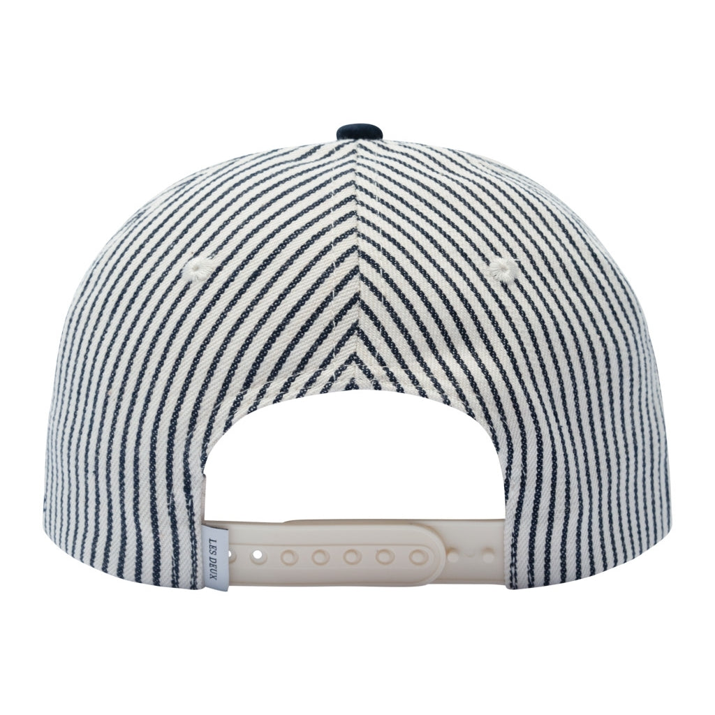 Les Deux Encore Stripe Baseball Cap Off White / Dark Navy Stripe TWOJAYS