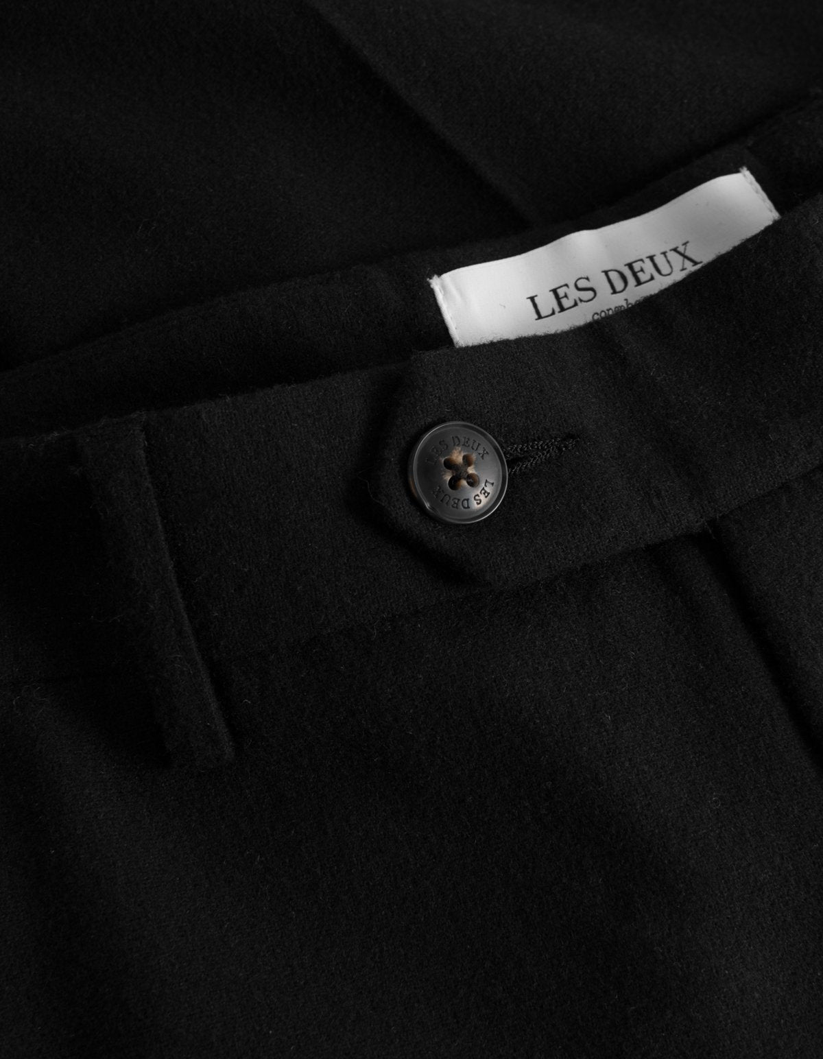 Les Deux Como Reg Wool Pants Black TWOJAYS