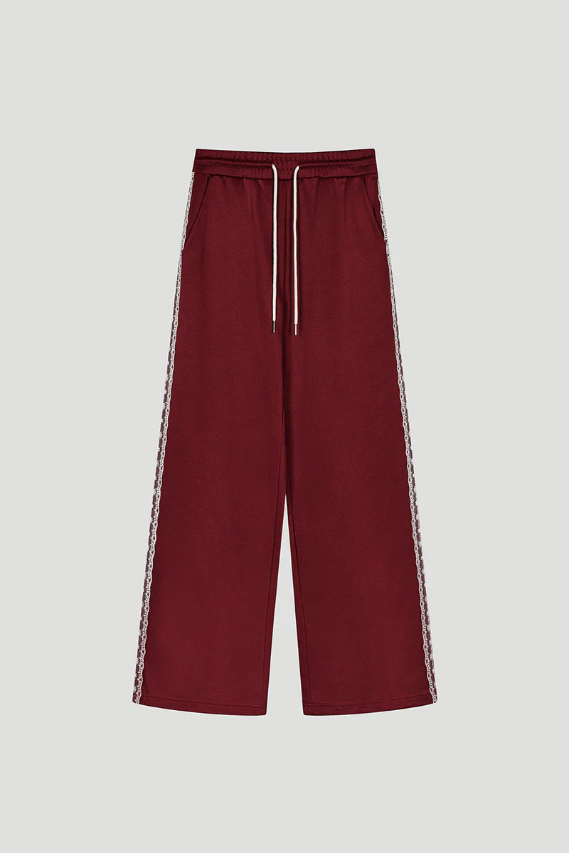 KAEL LACE TRACKPANTS MERLOT OH APRIL