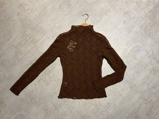 Spitzenshirt Langarm