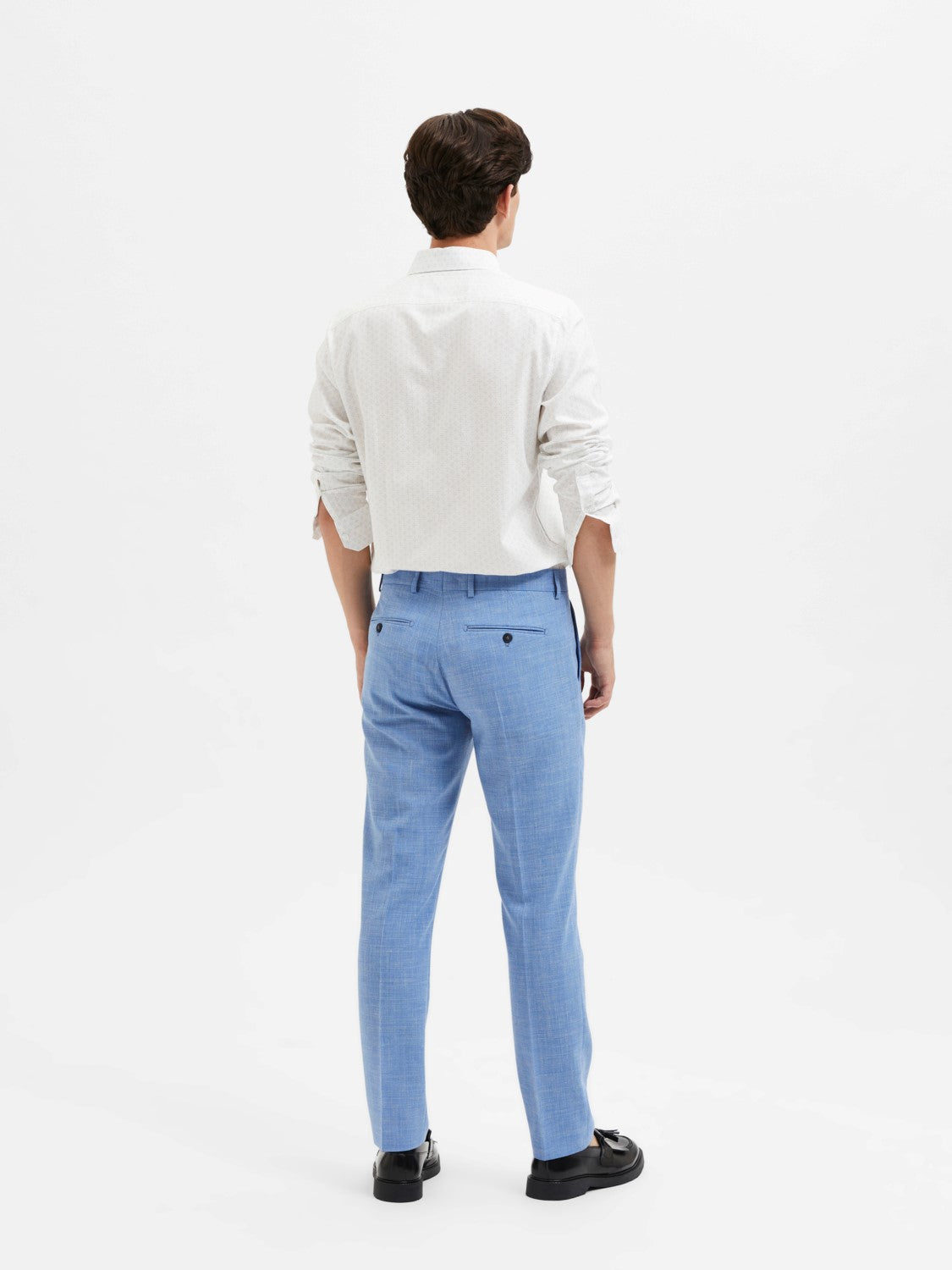 SELECTED Oasis Linen Suit Pants Light Blue TWOJAYS