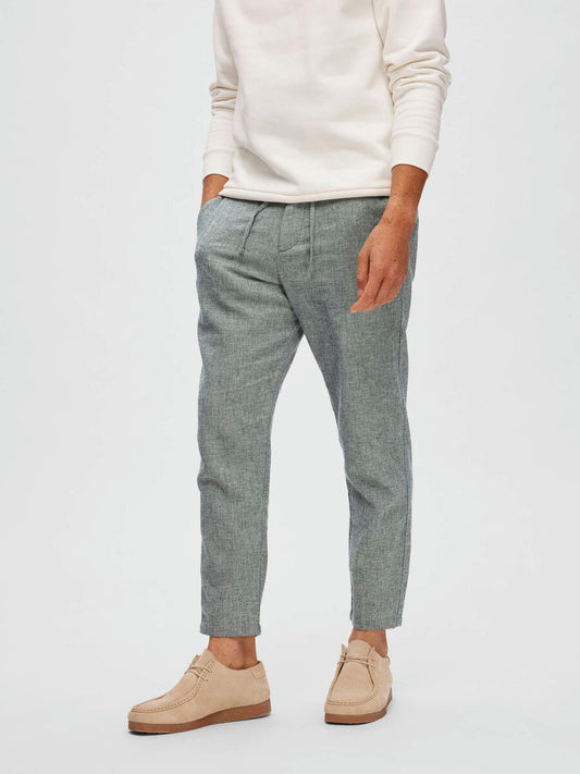 SELECTED Brody Linen Pants Sky Captain TWOJAYS