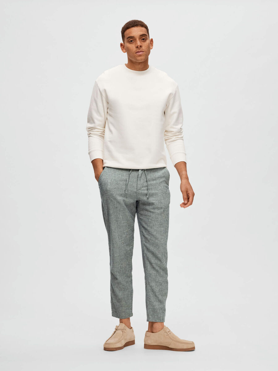 SELECTED Brody Linen Pants Sky Captain TWOJAYS