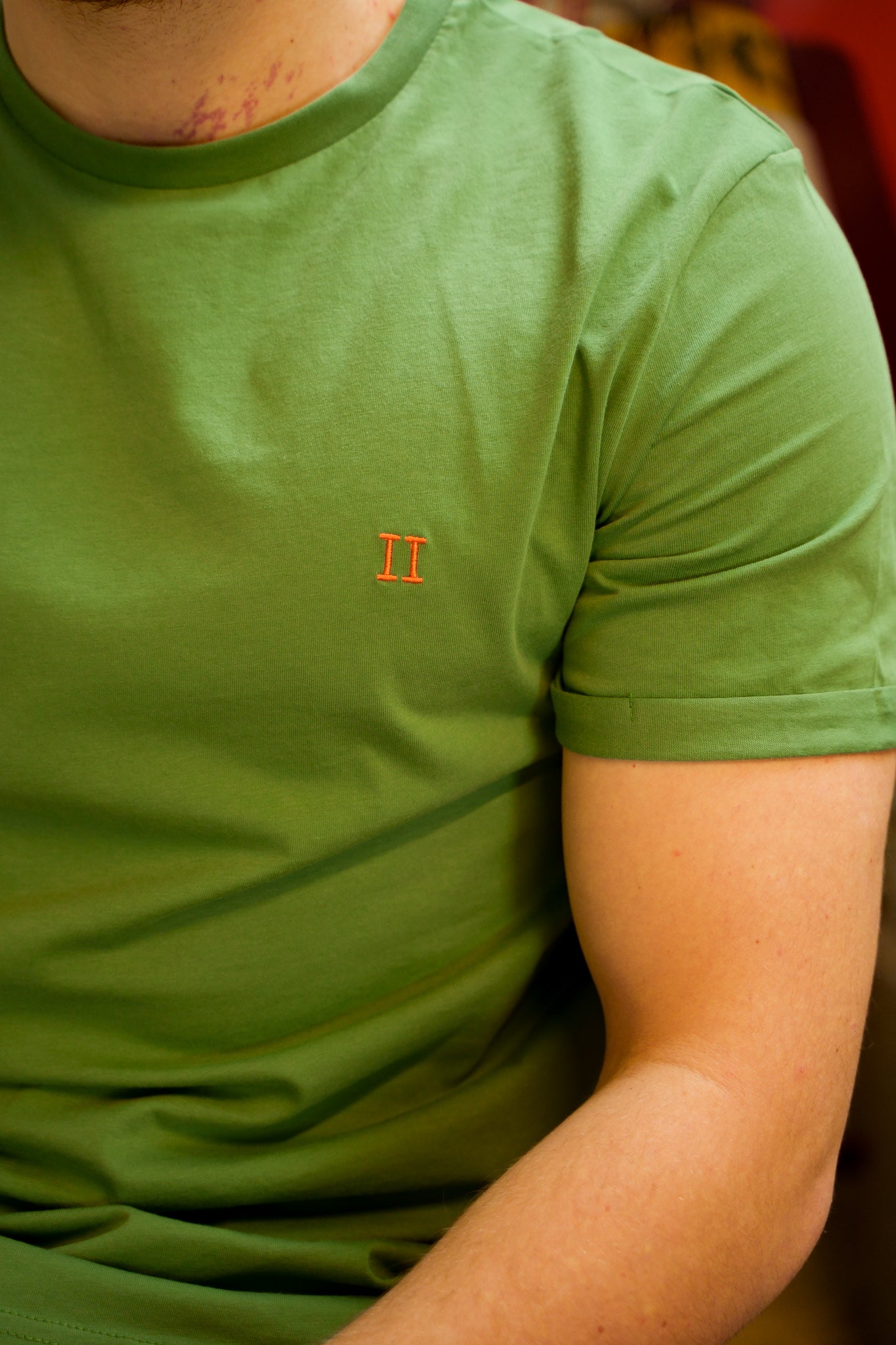 Les Deux Norregaard T-Shirt Vineyard Green / Orange TWOJAYS