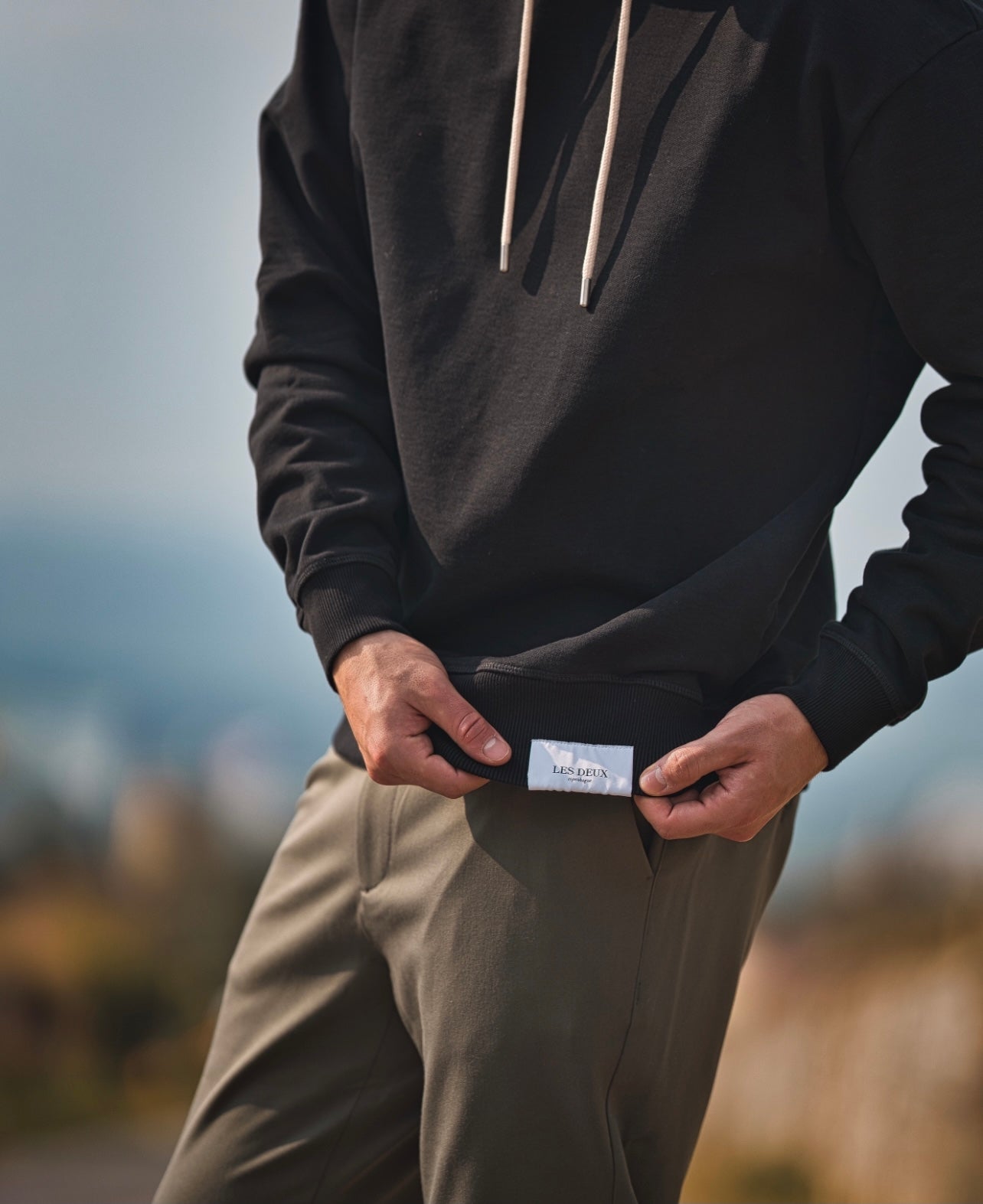 Les Deux Carl Hoodie Black
